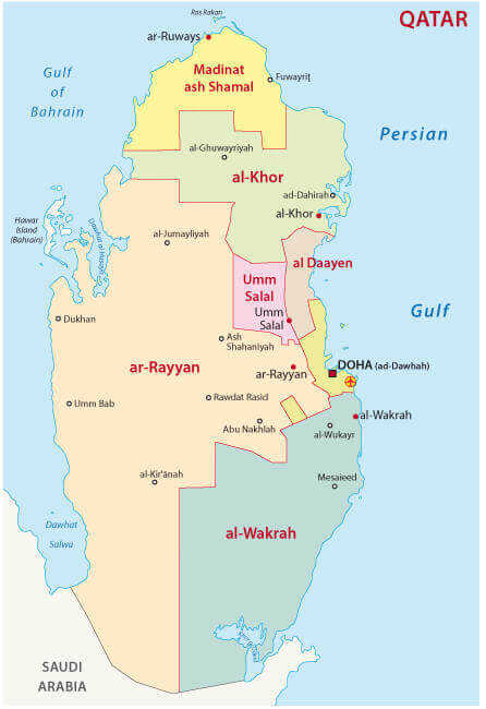Katar Idari Haritasi